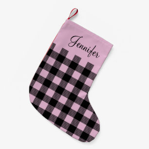 Petite Chaussette De Noël Buffle rose mignon Plaid personnalisé