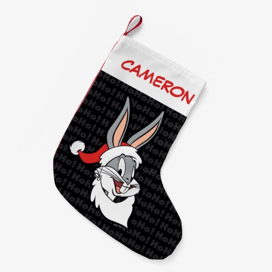 Petite Chaussette De Noël BUGS BUNNY™ Père Noël "Ho Ho Ho !" (Devant (Accrochage))