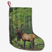 Petite Chaussette De Noël Bull Male Elk à autumn field (Devant)