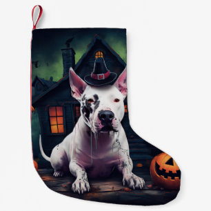 Petite Chaussette De Noël Bull Terrier Citrouille Halloween effroi