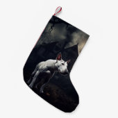 Petite Chaussette De Noël Bull Terrier Halloween effroi (Devant (Accrochage))