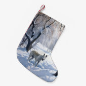 Petite Chaussette De Noël Bull Terrier Laisser neiger Noël (Devant (Accrochage))