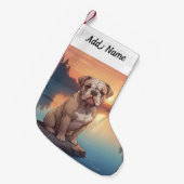 Petite Chaussette De Noël Bulldog (Devant (Accrochage))