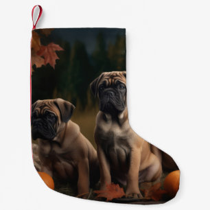 Petite Chaussette De Noël Bullmastiff Chiot Automne Citrouille de plaisir