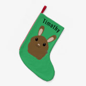 Petite Chaussette De Noël Bunny Brown (Devant (Accrochage))