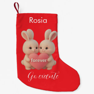 Petite Chaussette De Noël Bunny Christmas Stocking - Personal Holiday Ch arm