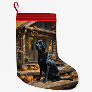 Petite Chaussette De Noël Cabine du journal de l'extracteur Black Labrador A