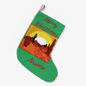 Petite Chaussette De Noël Cactus du désert Sunset Thunder_Cove (Devant (Accrochage))