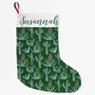 Petite Chaussette De Noël Cactus Succulents Motif du Saguaro
