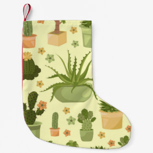 Petite Chaussette De Noël Cactus, succulents : vintage plantes ménagères mot