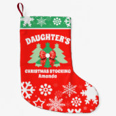 Petite Chaussette De Noël Cadeau de Noël personnalisé pour fille (Devant)