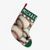 Petite Chaussette De Noël Cadeau de vacances de baseball (Devant (Accrochage))