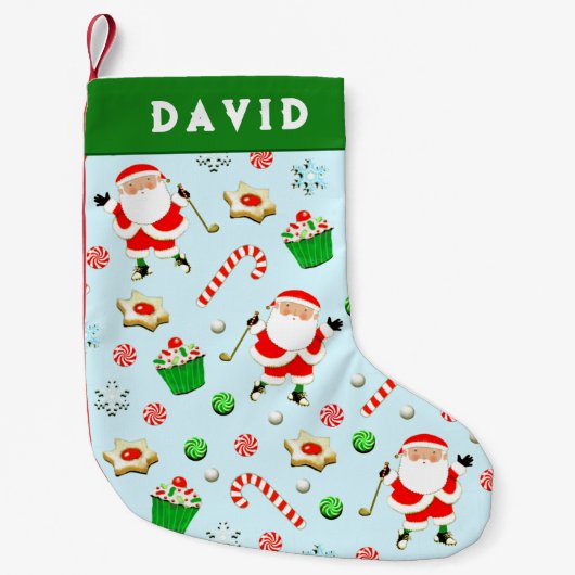 Petite Chaussette De Noël Cadeau de vacances de golf (Devant)