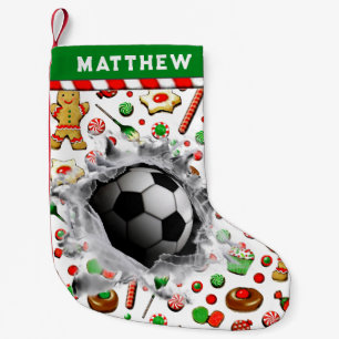 Petite Chaussette De Noël Cadeau de vacances de soccer personnalisé