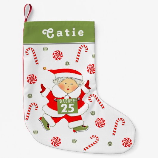 Petite Chaussette De Noël Cadeau de vacances pour coureur en course (Devant)