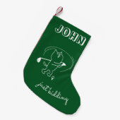PETITE CHAUSSETTE DE NOËL CADEAU DRÔLE DE NOËL DE GOLF POUR DES GOLFEURS, (Devant (Accrochage))