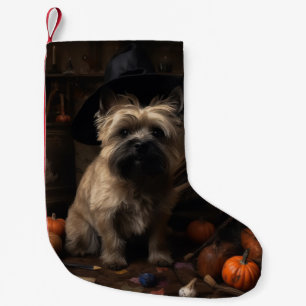 Petite Chaussette De Noël Cairn Terrier Citrouilles Halloween effroi