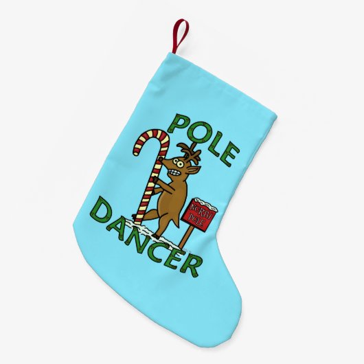 Petite Chaussette De Noël Calembour drôle de renne de Noël de danseur (Devant (Accrochage))