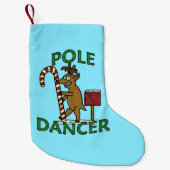 Petite Chaussette De Noël Calembour drôle de renne de Noël de danseur (Devant)
