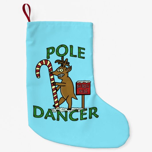 Petite Chaussette De Noël Calembour drôle de renne de Noël de danseur (Devant)