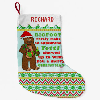 Petite Chaussette De Noël Calembour drôle de Sasquatch de Joyeux Noël de