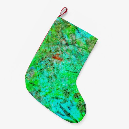 Petite Chaussette De Noël Calming green abstract christmas stocking,Smooth (Devant (Accrochage))