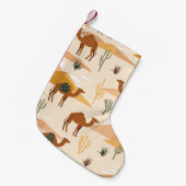 Petite Chaussette De Noël Camels Dunes Cactus : Désert sans mer (Devant (Accrochage))