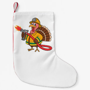 Petite Chaussette De Noël Camions de pompiers Pompiers Thanksgiving Dinde
