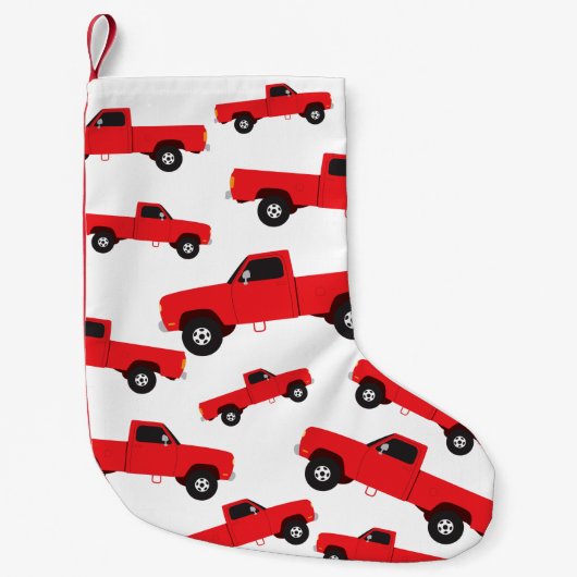 Petite Chaussette De Noël Camions de transport de camionnettes (Devant)