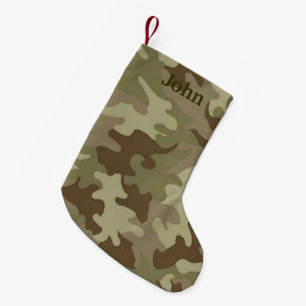 Petite Chaussette De Noël Camouflage de Noël personnalisé Stockage
