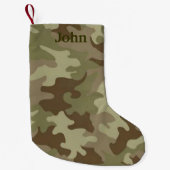 Petite Chaussette De Noël Camouflage de Noël personnalisé Stockage (Devant)