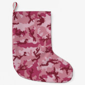 Petite Chaussette De Noël Camouflage rose (Devant)