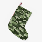 Petite Chaussette De Noël Camouflage vert (Devant (Accrochage))
