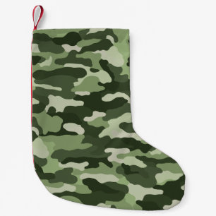 Petite Chaussette De Noël Camouflage vert