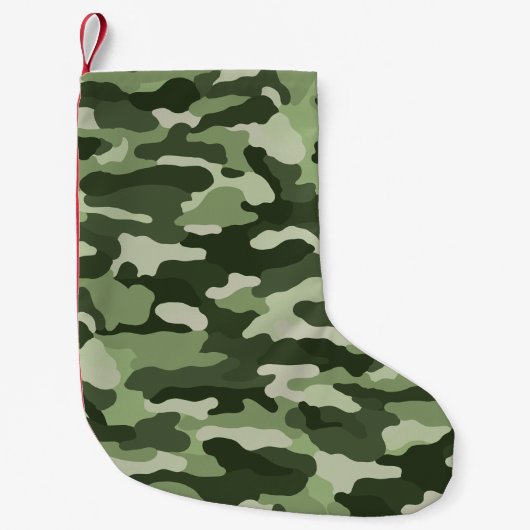Petite Chaussette De Noël Camouflage vert (Devant)