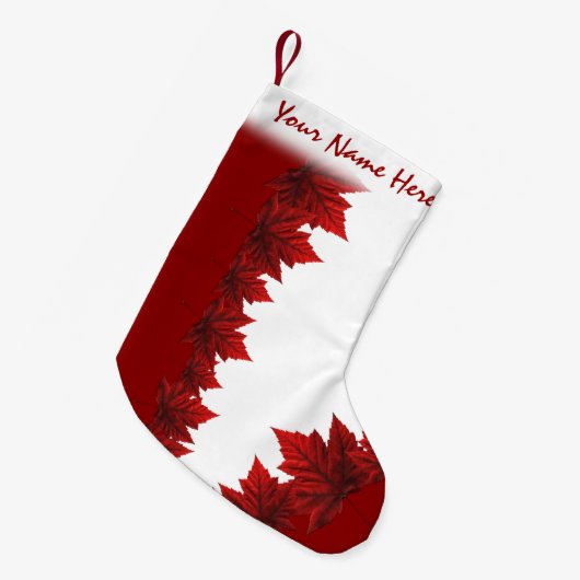 Petite Chaussette De Noël Canada Stocker Canada Maple Leaf Noël Sock (Devant (Accrochage))