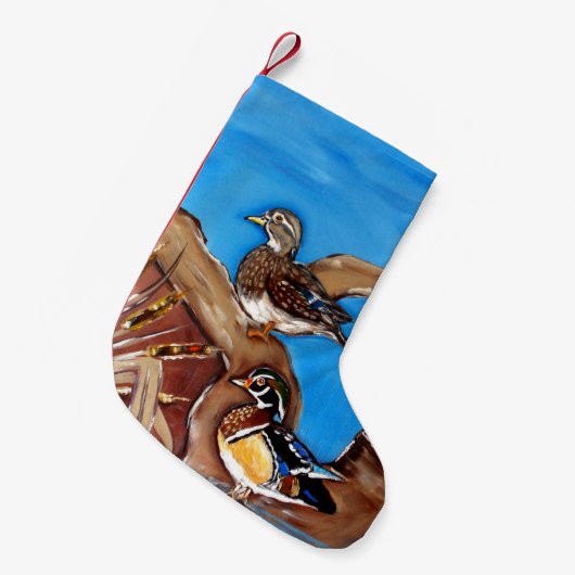Petite Chaussette De Noël Canards branchus (Devant (Accrochage))
