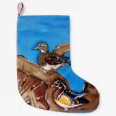 Petite Chaussette De Noël Canards de bois (Devant)