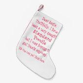 Petite Chaussette De Noël Caniche standard vilain (Devant (Accrochage))