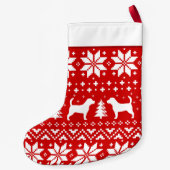 Petite Chaussette De Noël Canine mignonne de motif de vacances de (Dos)