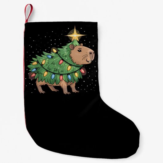 Petite Chaussette De Noël Capybara Cadeaux de Noël Capy Funny Arbre de Noël (Devant)