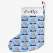 Petite Chaussette De Noël Caricature adorable de marsouin (Dos)