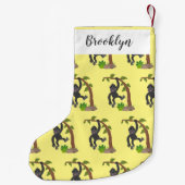 Petite Chaussette De Noël Caricature de bébé gorille joyeux (Dos)