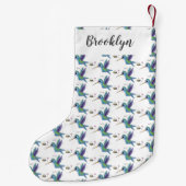 Petite Chaussette De Noël Caricature de colibri d'abeille mignonne (Dos)