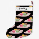 Petite Chaussette De Noël Caricature de Macaron (Dos)