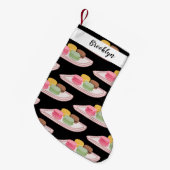 Petite Chaussette De Noël Caricature de Macaron (Devant (Accrochage))