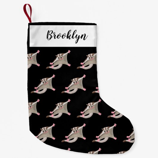 Petite Chaussette De Noël Caricature de planeur de sucre joyeux (Devant)