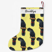 Petite Chaussette De Noël Caricature d'oiseau à queue rouge (Dos)