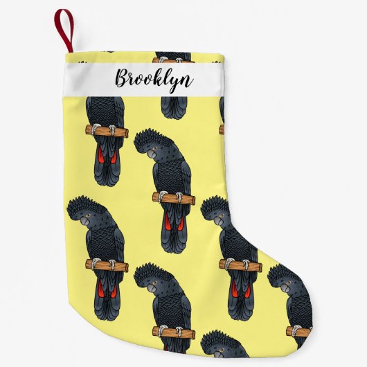 Petite Chaussette De Noël Caricature d'oiseau à queue rouge (Devant)