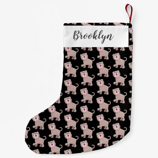 Petite Chaussette De Noël Caricature du tigre mignon Saber Toothed Smilodon (Dos)